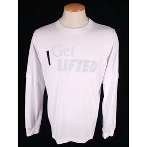 Sacai Get Lifted Long Sleeve T-Shirt 3 L Mens White Logo New RARE